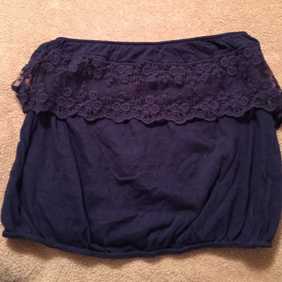 Navy blue crop top - Picture 1 of 2