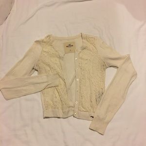 Lace Hollister Cropped Sweater