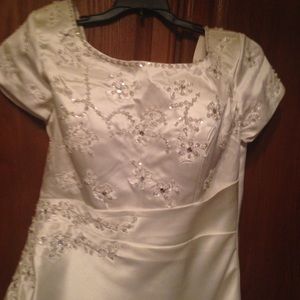Embroidered wedding dress