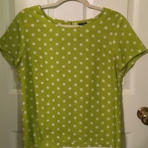 JCREW top lime green size small