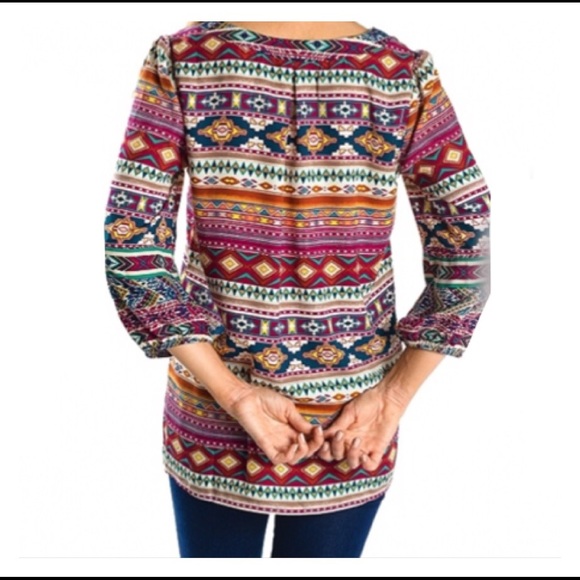 Aztec Boho tunic top π· - Picture 2 of 3