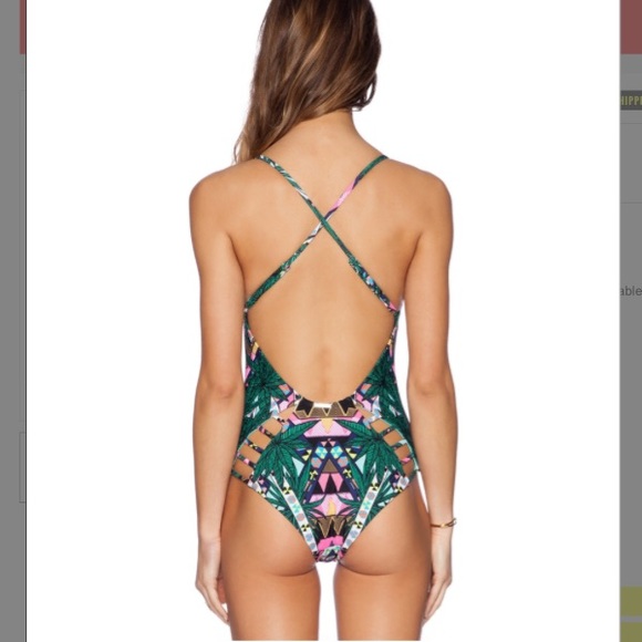 BRAND NEW ABSTRACTION PRINTED BACKLESS Swimwear - Picture 2 of 3