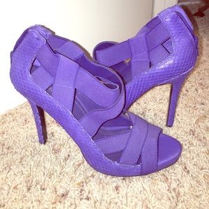 BCBGeneration Strappy Purple Stilettos