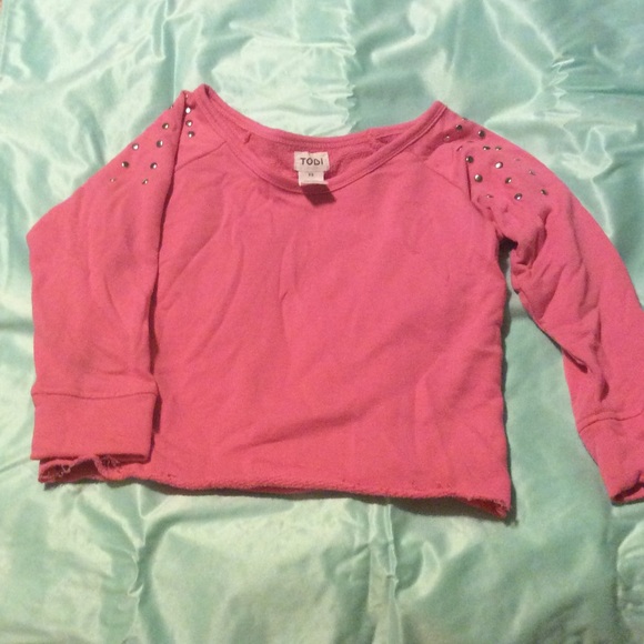 Tobi pink comfortable crop top