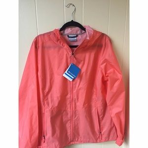 Coral Columbia Windbreaker/RainJacket