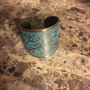 Bronze and turquoise cuff. FREE with any purchase