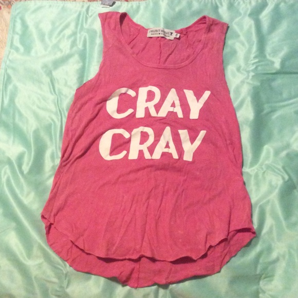 CRAY CRAY pink flowy tank