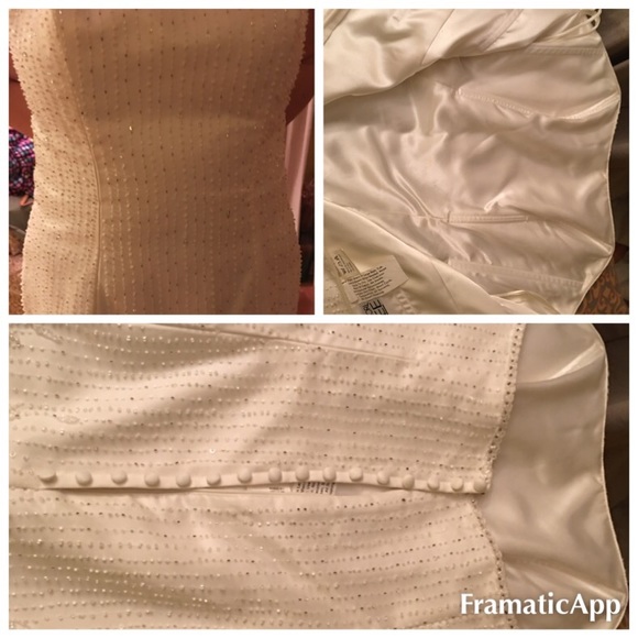 👭GIFTED👭 Ivory Bead Wedding Gown Plus - Picture 4 of 4