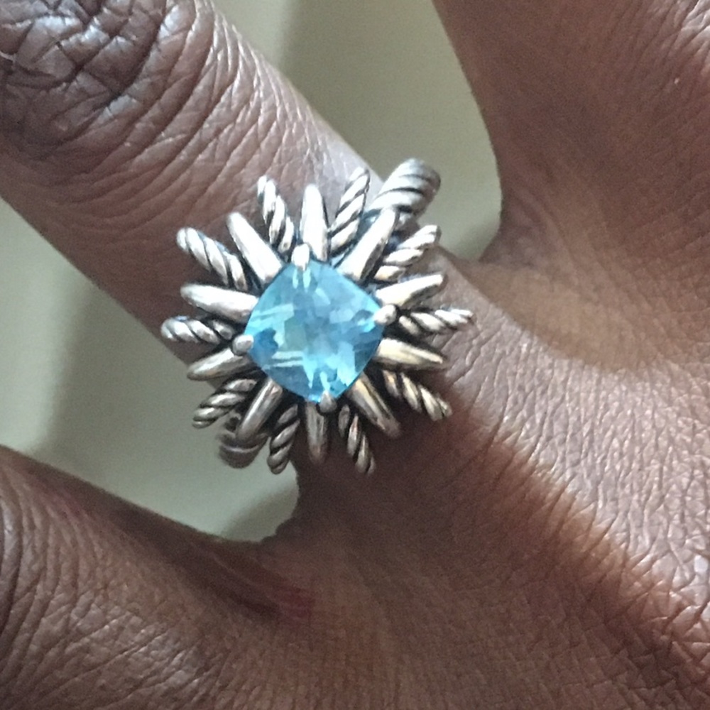 PRICE SLASH David Yurman Blue Topaz Ring Sz 8