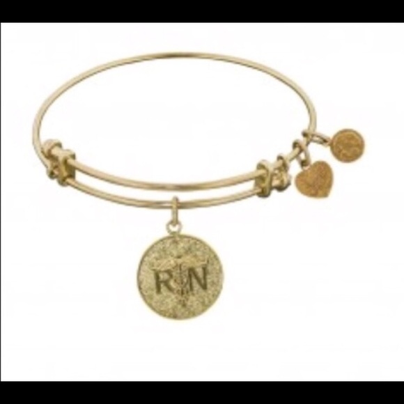 NWT Angelica Goldtone RN Charm Bracelet