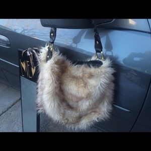 Beautiful fur shoulder bag