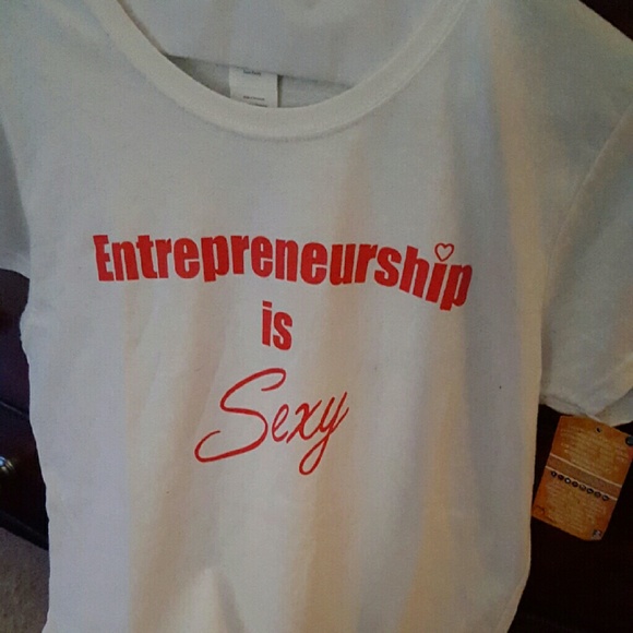 Entrepreneurship is Sexy White Fitted Ladies Tee