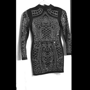 Black studded mini-dress!