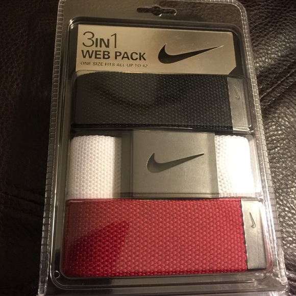 new NIKE GOLF belt Adjustable,black white red.