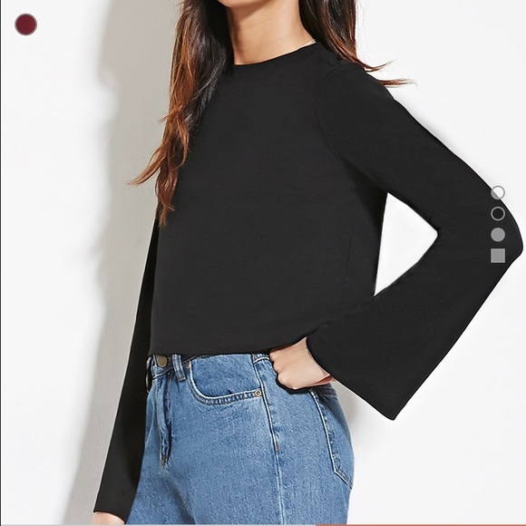 Bell sleeve crop top