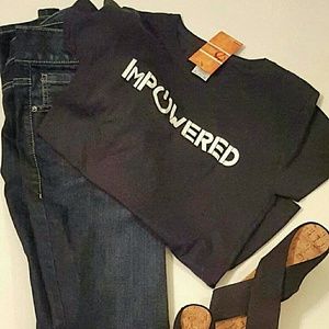 Impowered Ladies Black Tee