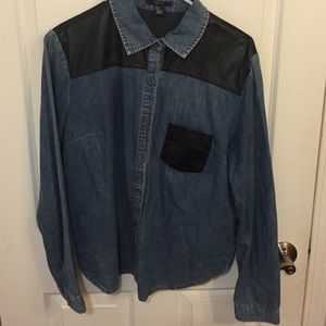 Washed out denim long sleeve