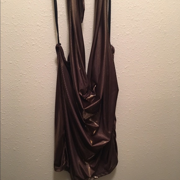 Brown and gold clubbing top