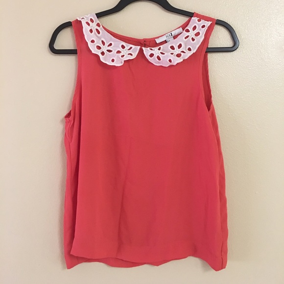 Orange tank with white border