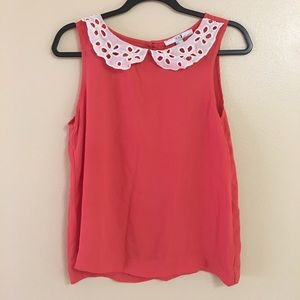 Orange tank with white border