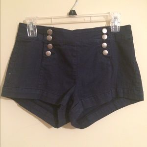 Forever 21 Premium Denim High-Waist Sailor Shorts