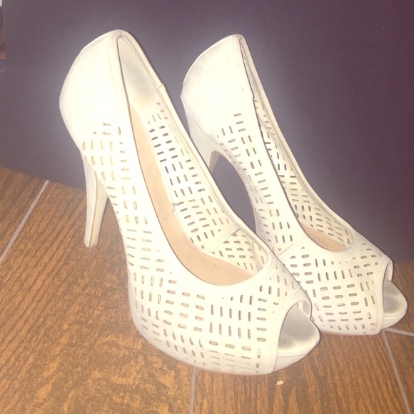 Tan/beige high heels