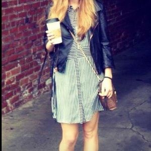 Dolce vita silk striped shirt dress