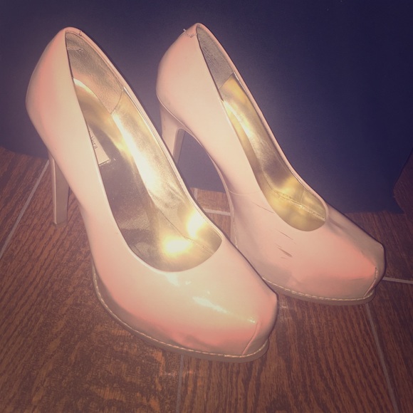 Tan/beige high heels