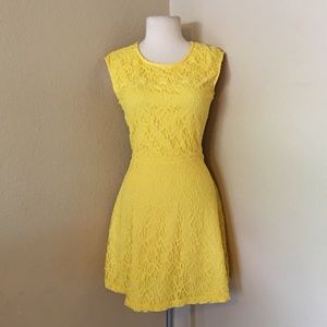 Yellow lace dress