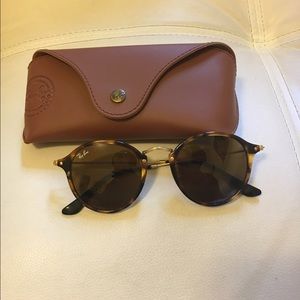 Ray Ban Round Tortoiseshell Acetate Sunglasses