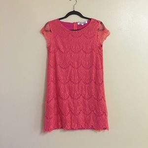 Pink lace dress