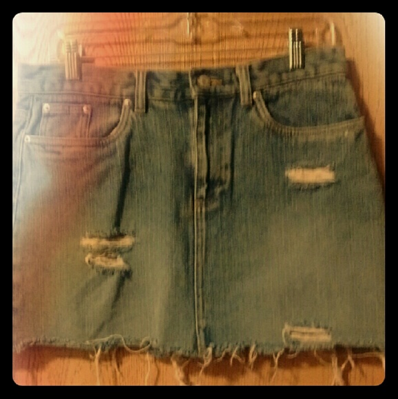 Jean miniskirt