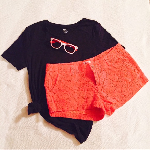 Mossimo Coral Lace Shorts Sz 9