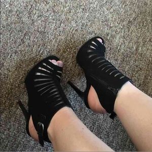 Black Cut Out Booties