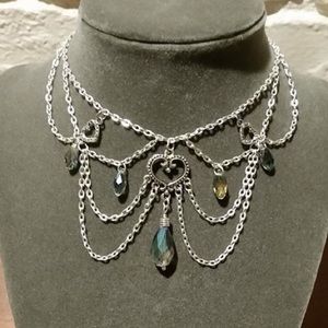 One of a kind handmade necklace w/ hearts