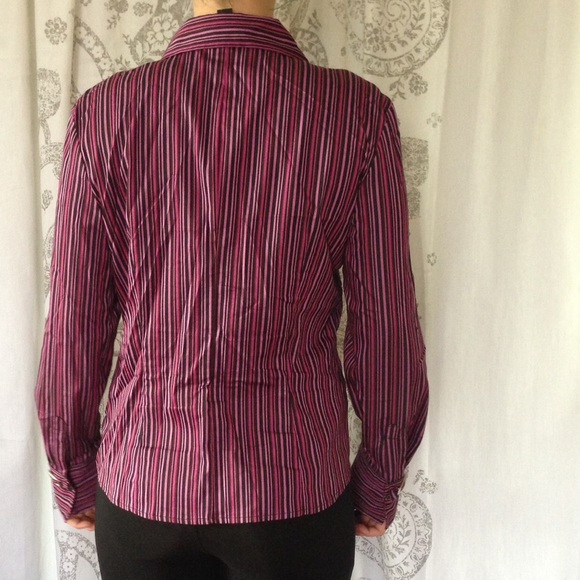 💜40% SALE💜Alfani striped button down top 💜 - Picture 4 of 5