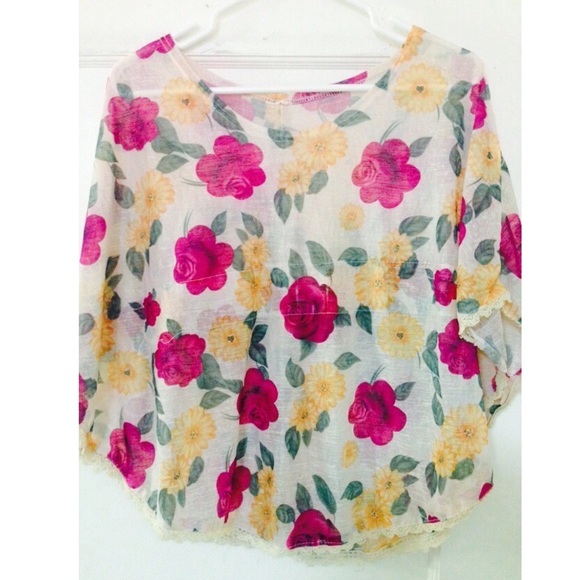 ❌SOLD❌ 🌺🌸 Floral Batwing Shirt / Cover-Up