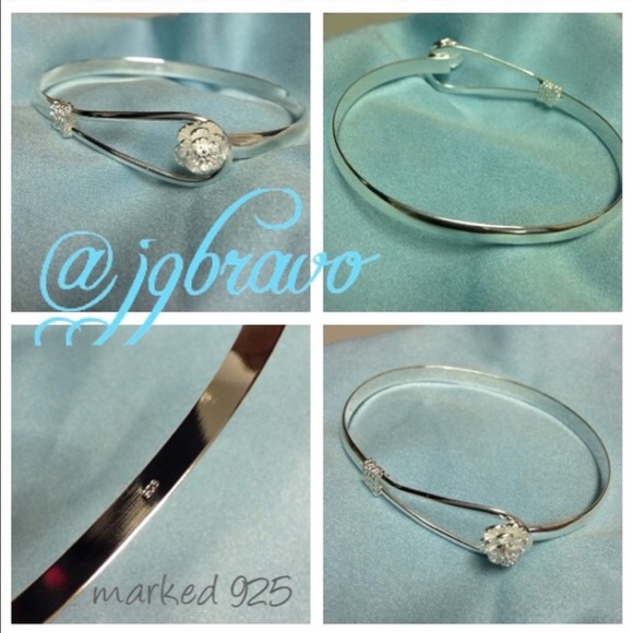 Sterling Silver "925" Rose Bud" Cuff Bracelet. - Picture 4 of 4