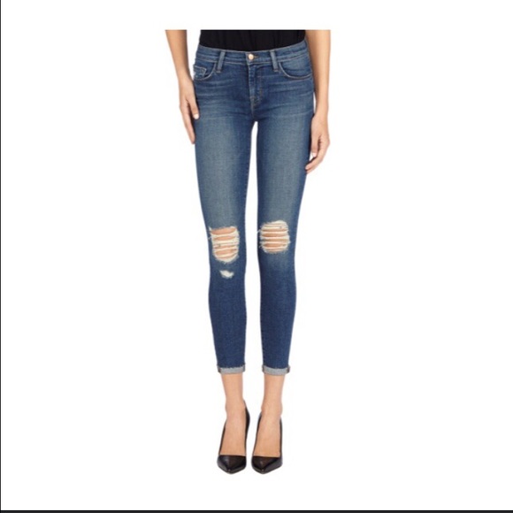 J Brand Ripped Skinny Jean in Breathless