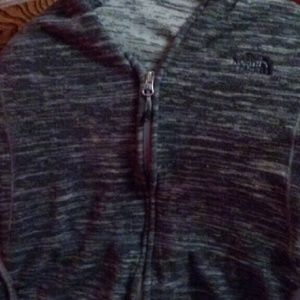 light and dark grey north face sweater