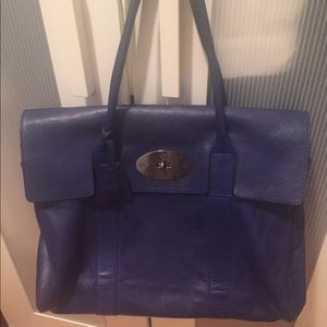 *SOLD* Mulberry Blue Bayswater tote bag