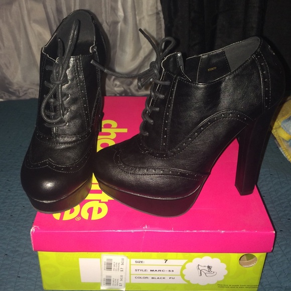 Black booties worn twice