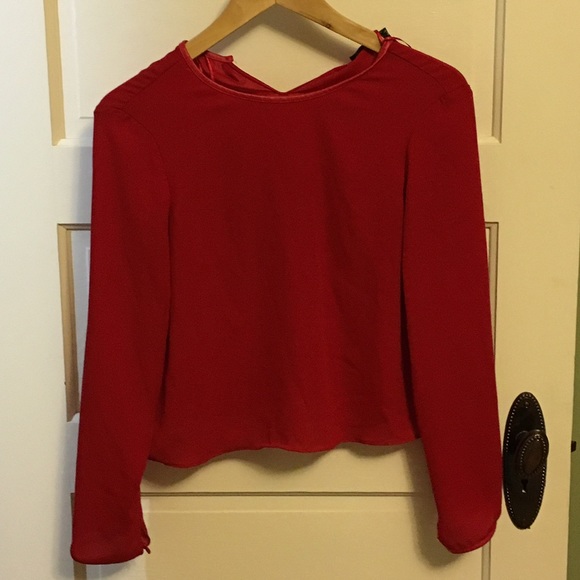 Cropped long sleeved Zara top