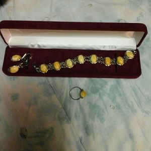 Yellow stone jewelry