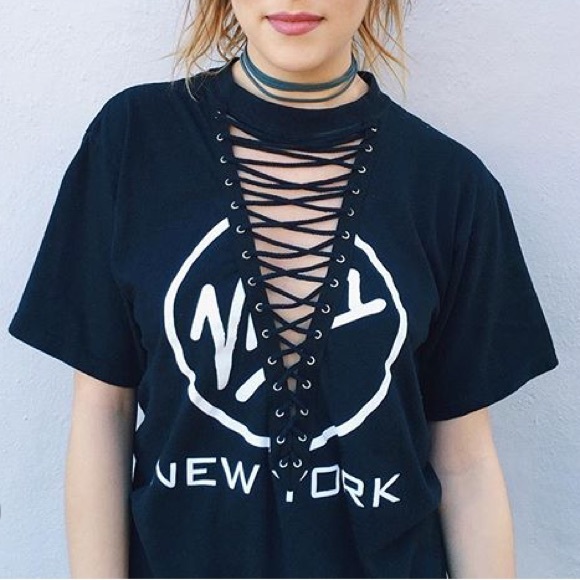 LF Vintage Lace-up Tee!!