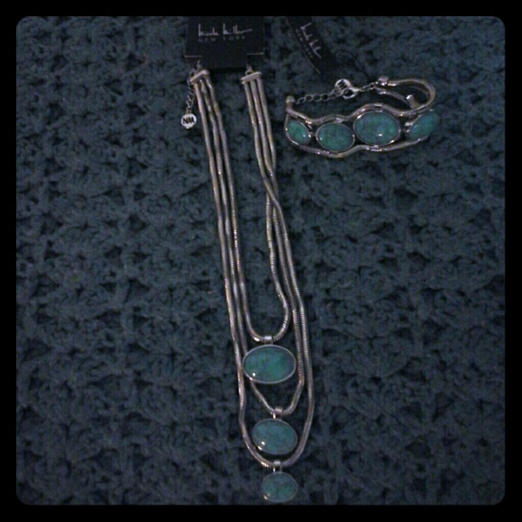 Silver Nicole miller set