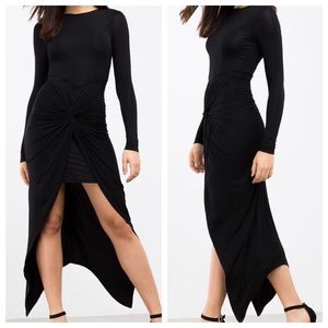 ❌SOLD❌—Black Knotted Front Dress