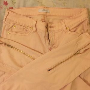 7 for all mankind Jean Baby pink size 30 zipper