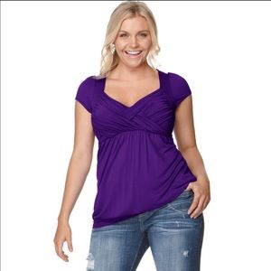NWOT Soprano purple top 2X