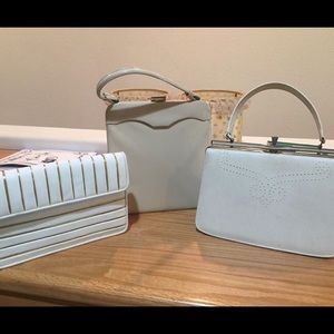 ❤️ Lot of 3 Vintage White Purses ❤️